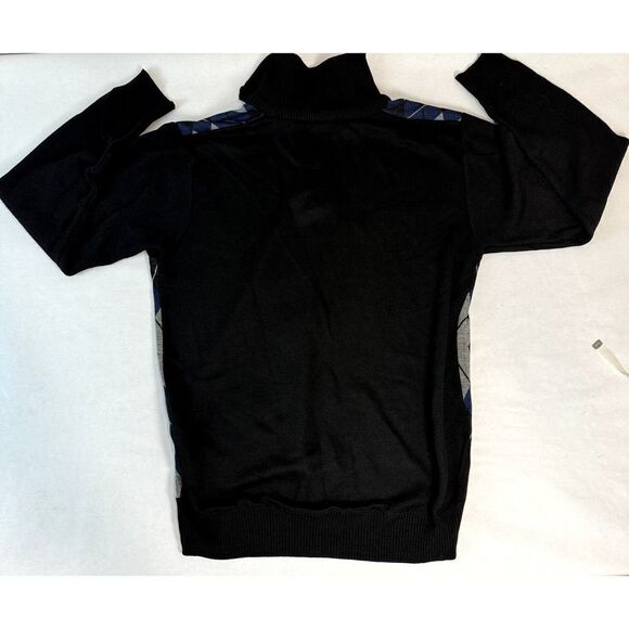 Marx & Dutch Sweater Adult Pattern Blue and Gray Men 1/4 zip - Size XXL - Picture 7 of 8